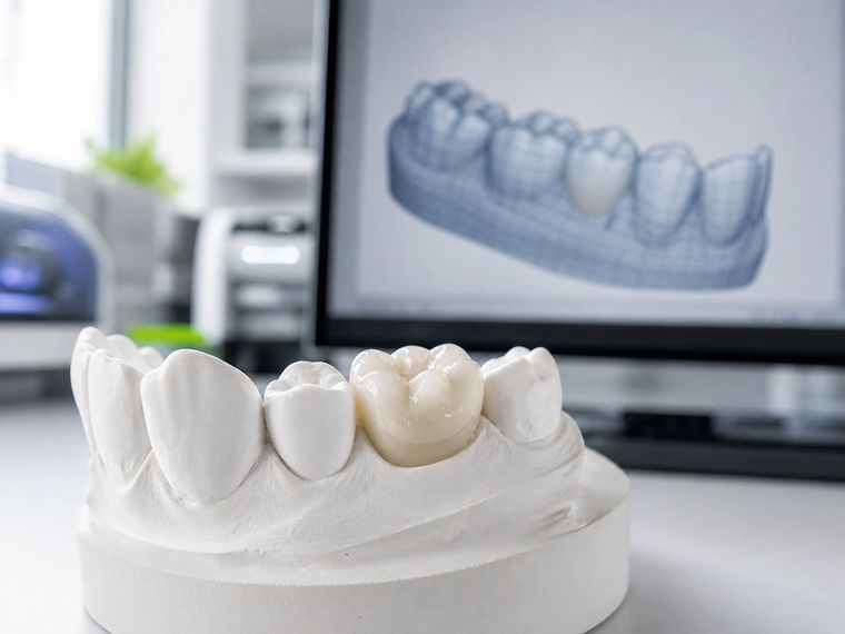 Cirkonkerámia korona digitális CAD tervezéssel